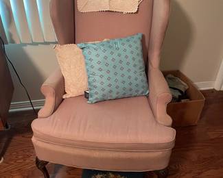 Upholstered wing chair