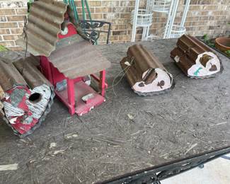 Bird houses made by local artist