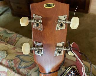 $250.  Mahogany Concert Ukulele. It features a brown mahogany wood finish and includes a patterned strap.The instrument is 23 inches long, making it a standard concert size