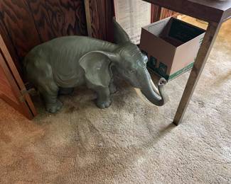 Heavy pottery elephant 