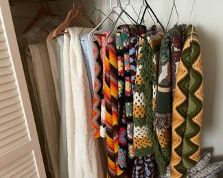 Afghans and cotton blankets 