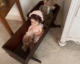 Antique doll cradle 