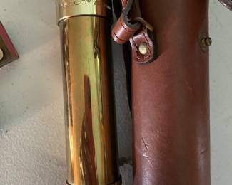 Tasco spy glass in leather case