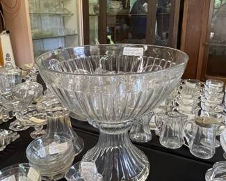 Spectacular Heisey punch bowl on stand