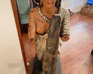 Bow  figurehead for ship.  Purchased in England, ca. 1841.  My opinion is that it was repainted.  We believe her hands will be found in storage before sale.  
