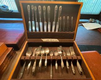 5 sets of silver plate flatware