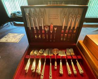 5 sets of silver plate flatware