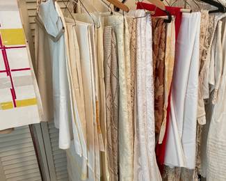 Fine linen table cloths and antique clothing