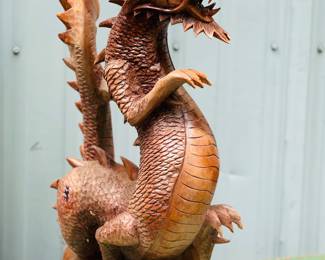 Suar wood Balinese Dragon Sculpture 