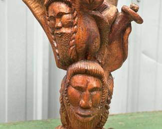 Beautiful three-dimensional wood sculpture