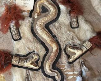 New with tag Cheyenne Trading Post wall hanging  w/ rattlesnake heads 