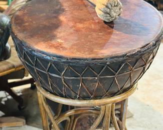 Vintage African style kettle drum