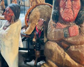 Cigar Store Indian Style Statue , Indian Chief Sculpture 