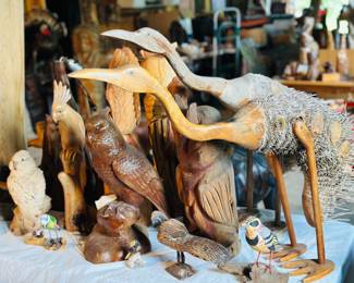Root sculpture birds 