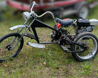 Vintage Schwinn Stingray Chopper custom built motorized tricycle 