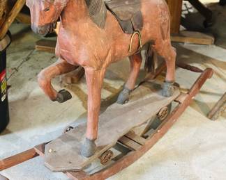 Vintage primitive, rocking horse