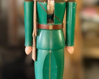 Vintage wooden nutcracker stool 32 inches high