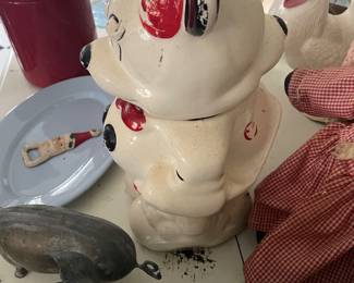 Double sided Mickey/Minnie Mouse cookie jar