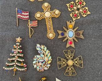 Vintage signed costume jewelry