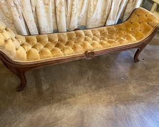 Long French Bench (would fit a king bed).  Needs reupholstering - priced accordingly 