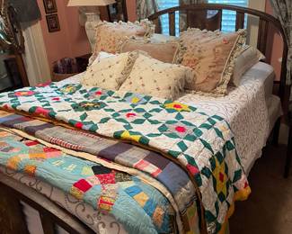 Double size metal bed - newer mattress 