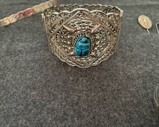 Sterling Egyptian cuff