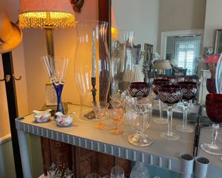 Buffet lamps, Bavarian wine hocks 