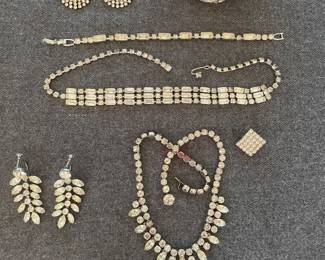 Rhinestone jewelry, vintage and contemporary
