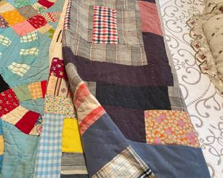 Lovely vintage hand quilted quilts - no damage or major stains, need a good cold water wash 