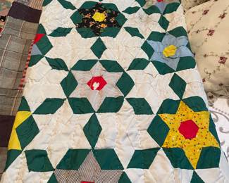 Lovely vintage hand quilted quilts - no damage or major stains, need a good cold water wash 