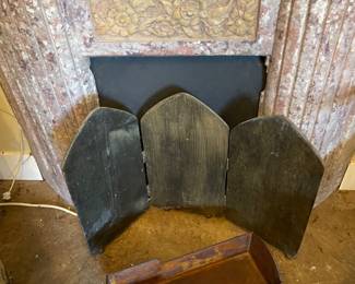 Marble fireplace mantle 