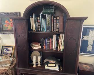 Bookcase on legs, ca. 1940 - has a primitive feel to it.