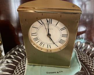 Tiffany brass clock