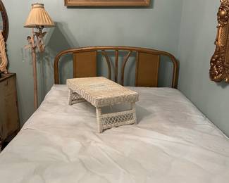Metal full size bed.
