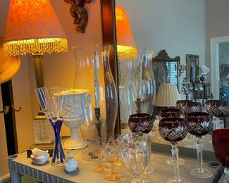 Buffet lamps, Bavarian wine hocks 