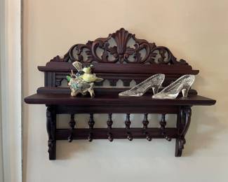  Victorian hat rack and shelf