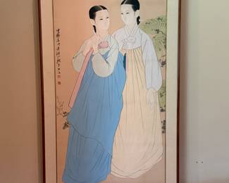 Korean Paint on paper “Two Women”