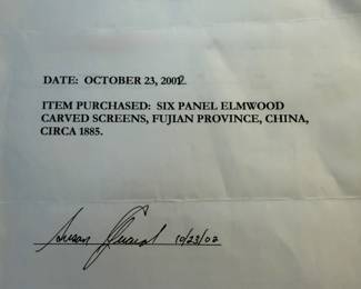 Cert of Authenticity 