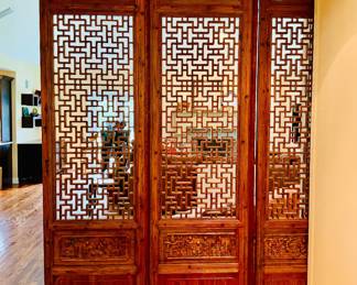 Antique Elmwood Carved Panels