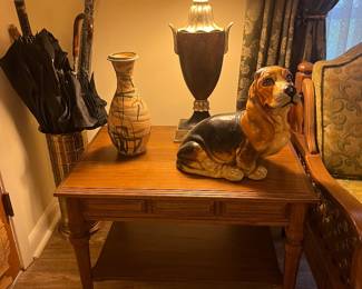 Lamps, tables