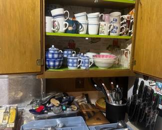 Mugs, utensils