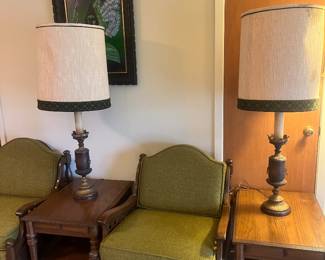 Vintage chairs, tables, lamps