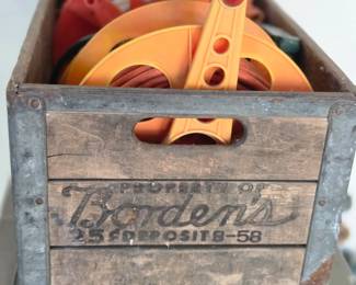 Borden's wooden milk crate
