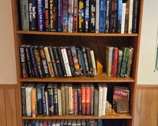 Hardbound book and book shelf