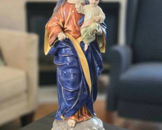 Virgin Mary/ Jesus German porcelain statue 