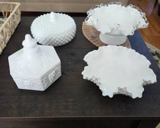 Milk glass selections 