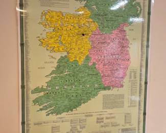 Wall map of Ireland