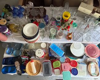 Glass ware and storage containers, pet supplies
