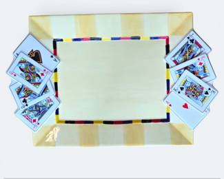 Darts Design Group HandPainted Playing Card Tray
