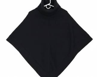 Talbots Black Turtleneck Poncho